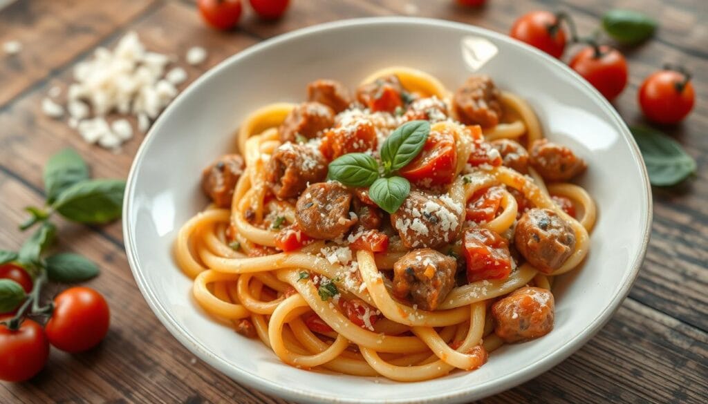 creamy italian sausage pasta