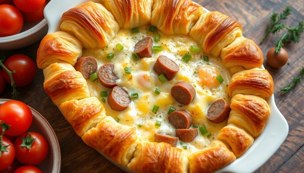 sausage and egg casserole crescent rolls