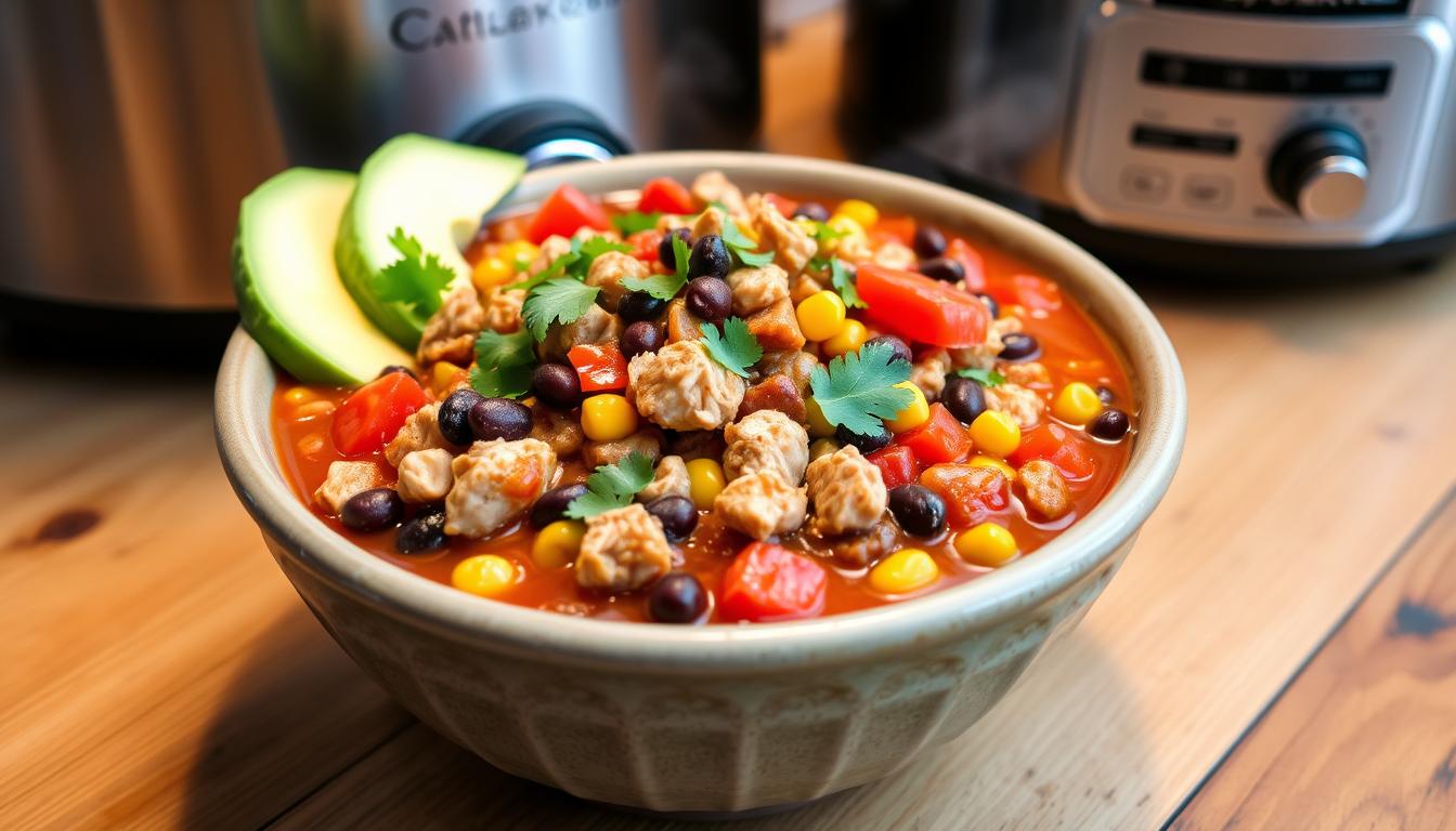 slow cooker turkey chili