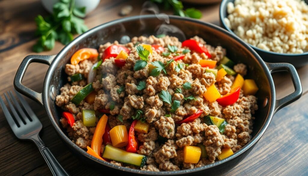 ground turkey skillet meal