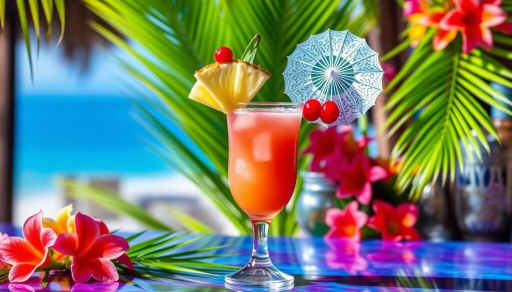 Bahama Mama Cocktail Garnishing Techniques