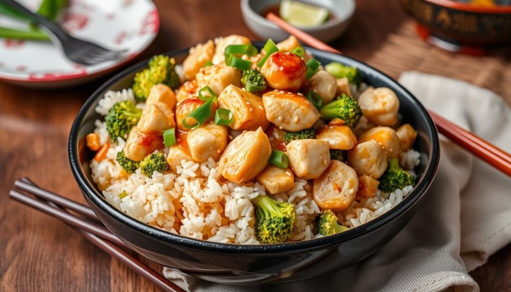 Asian-Inspired Chicken Broccoli Rice Casserole