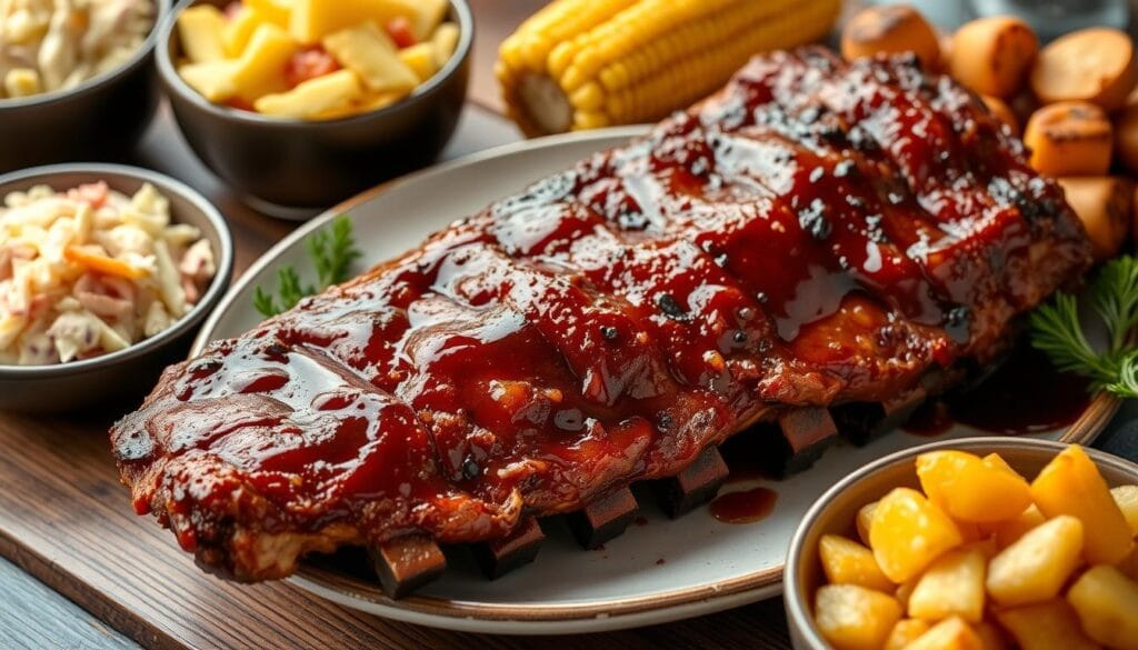 Boneless Beef Ribs with Side Dishes