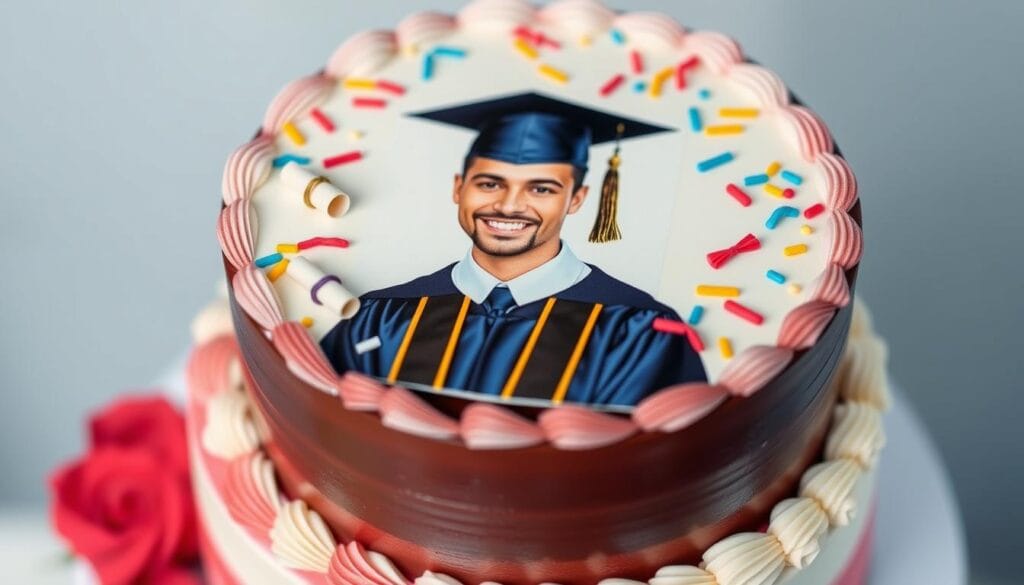 Personalized Graduation Photo Cake