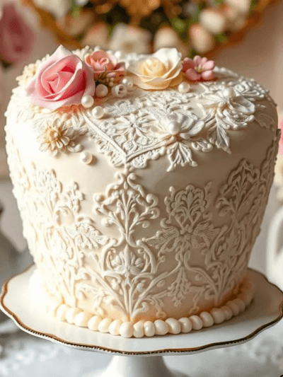Vintage Heart Cake