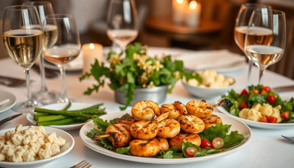 Wine and Side Dish Pairings for Chicken and Shrimp